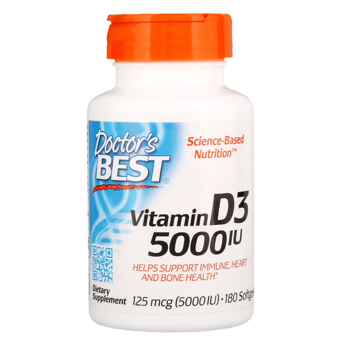 Doctor's Best Vitamin D3 5000IU 180 Capsules