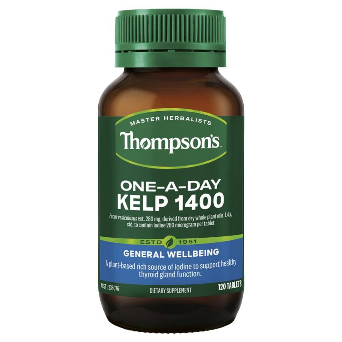 Thompsons One-a-day Kelp 1400mg 120 Tablets