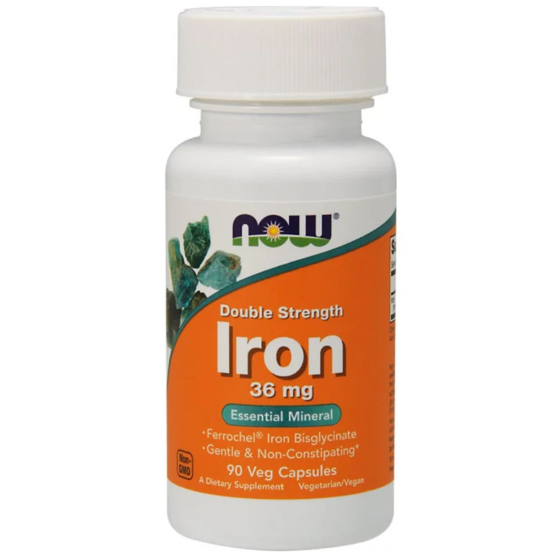 NOW Foods Iron Double Strength 36mg 90 Capsules