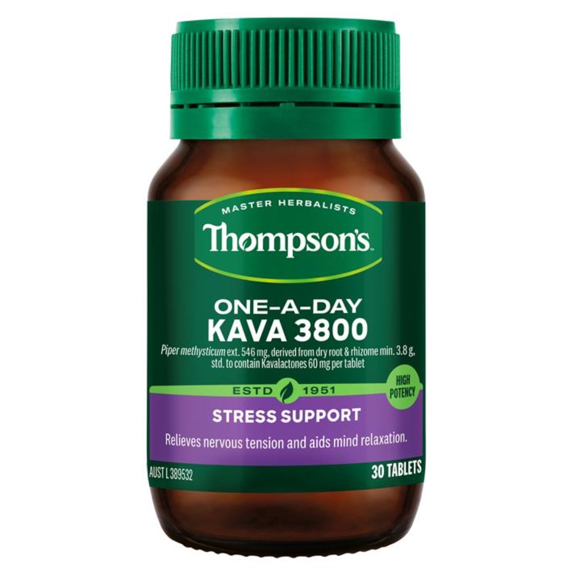 Thompson's Kava 3800 One-A-Day 30 Tablets