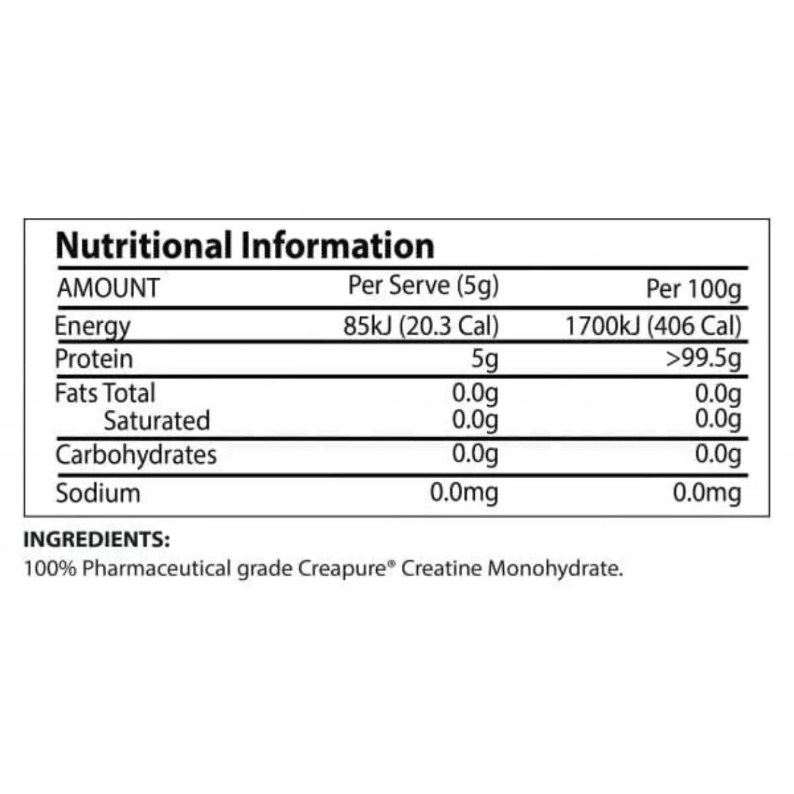 ATP Science Creatine 500gm Unflavoured Creapure