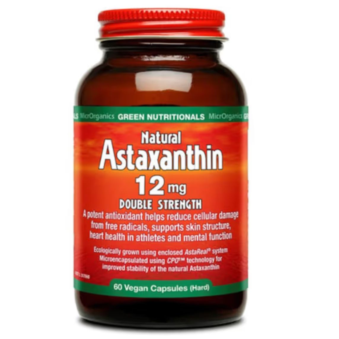 Green Nutritionals Hawaiian Natural Astaxanthin 12mg 60 Capsules