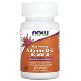 Now Foods Vitamin D-3 50,000IU 50 Capsules