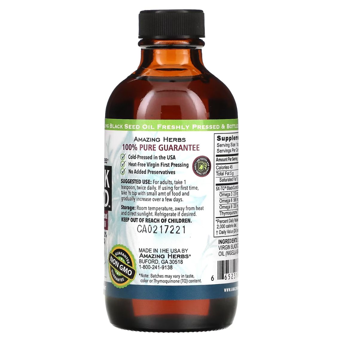 Amazing Herbs Black Seed Oil 120ml