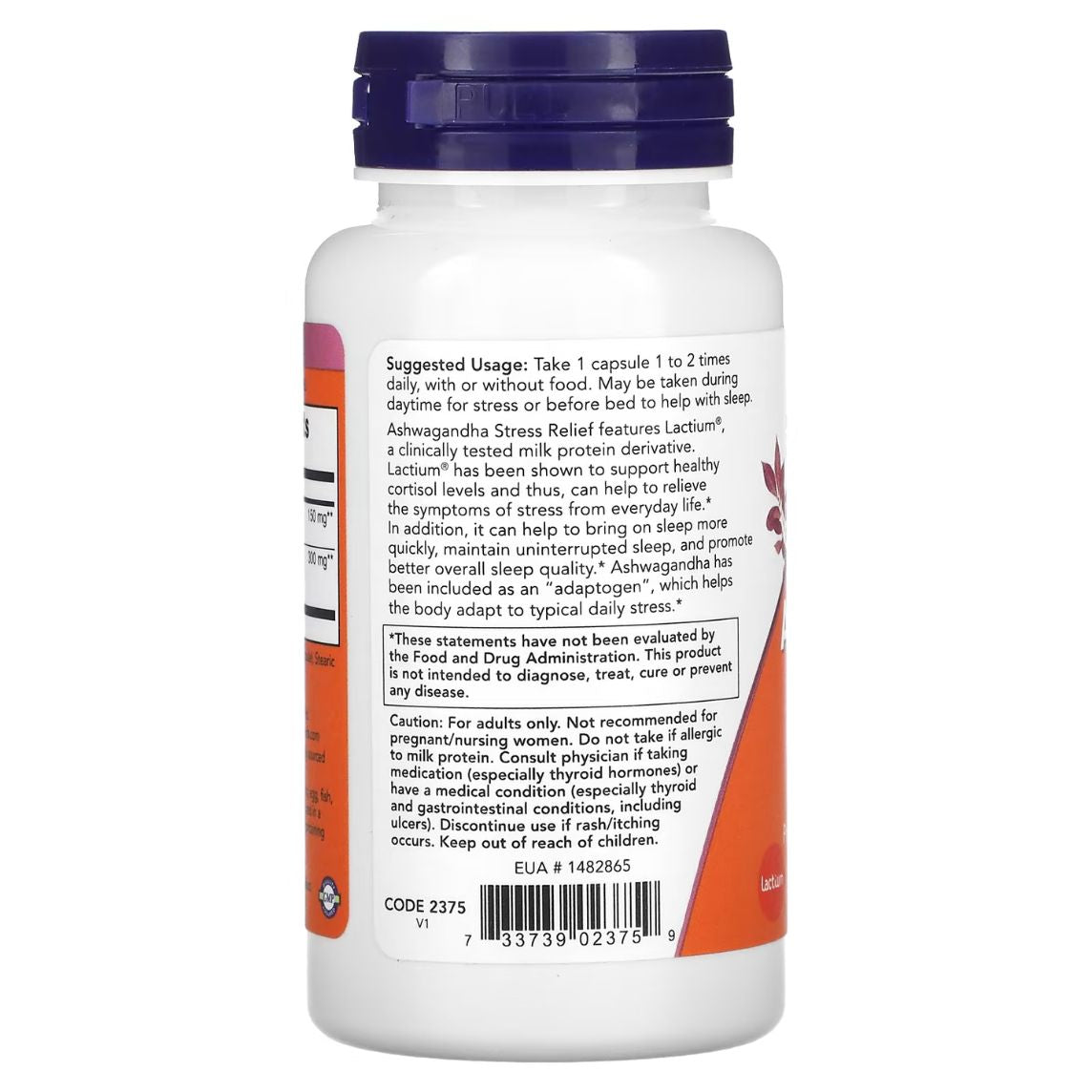 Now Foods Ashwagandha Stress Relief 60 Capsules