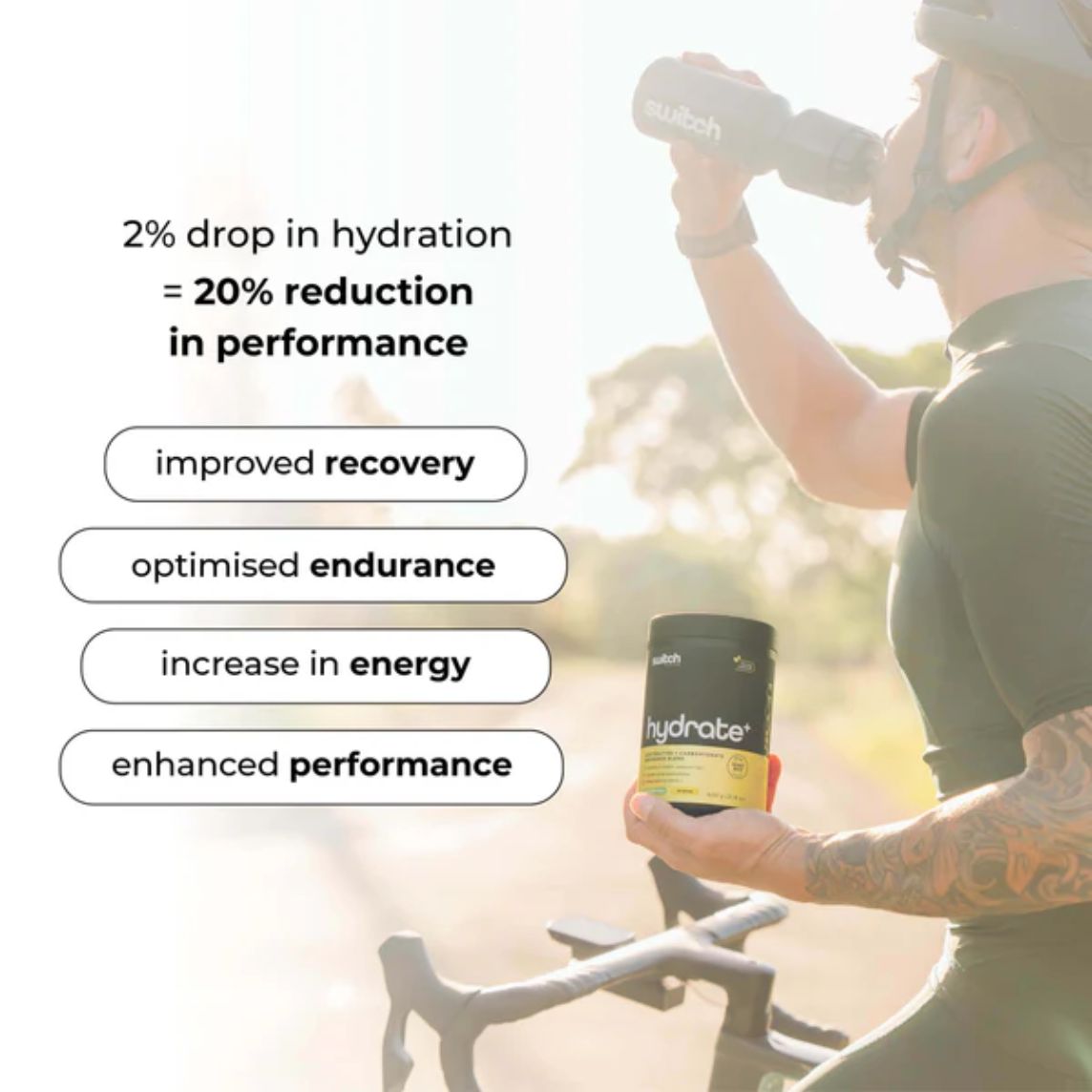 Switch Nutrition Hydrate+ 600gm Kiwi Watermelon