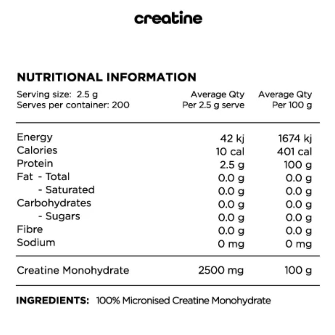 Switch Nutrition Essentials Micronised Creatine Monohydrate 500gm