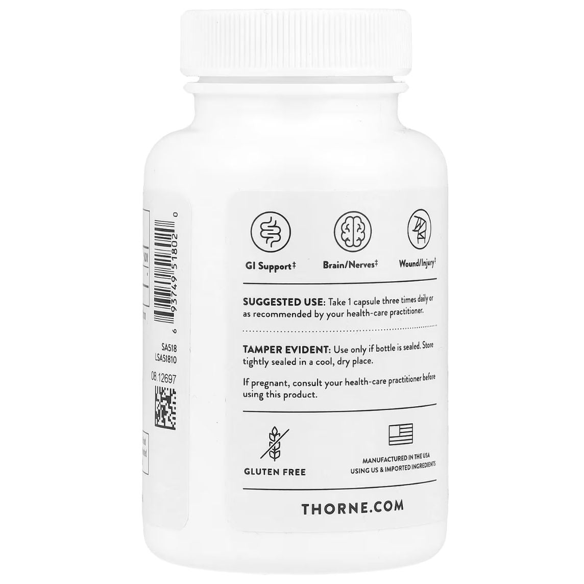 Thorne Research L-Glutamine 90 Capsules 500mg