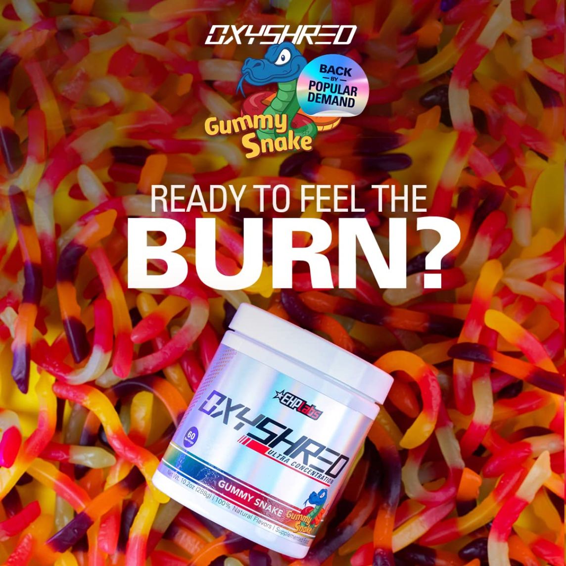 EHPLabs Oxyshred Ultra Concentration Shredding Formula 60 Serves Gummy Snake