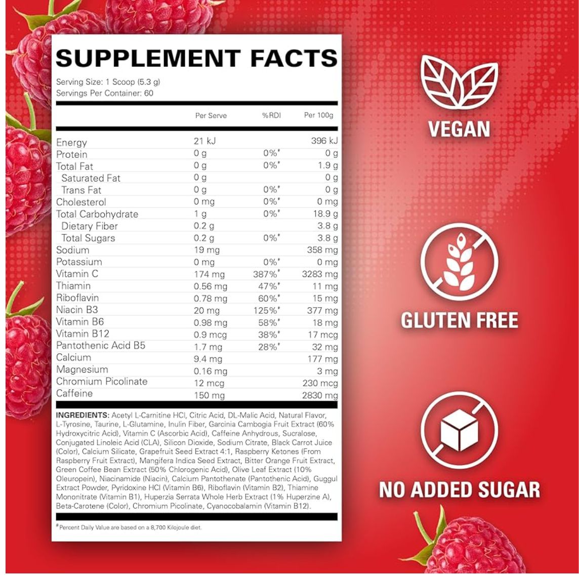 EHPLabs Oxyshred Ultra Concentration Shredding Formula 60 Serves Raspberry Refresh