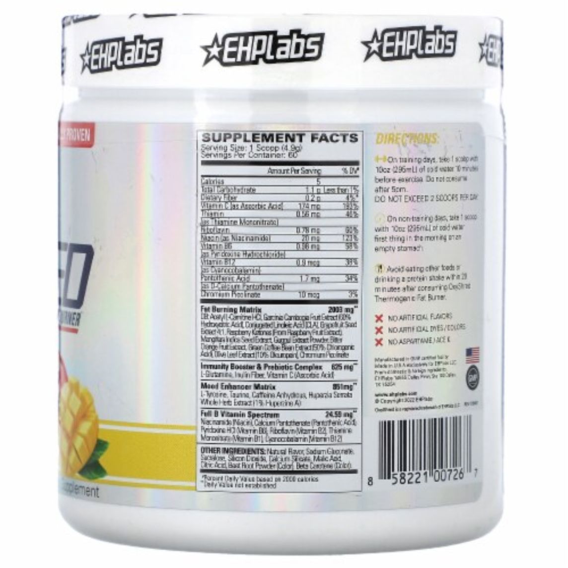 EHPLabs Oxyshred Ultra Concentration Shredding Formula 60 Serves Mango
