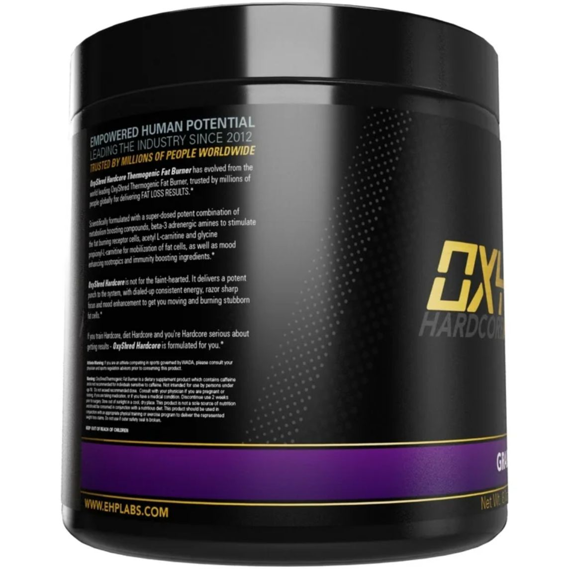 EHPLabs Oxyshred Hardcore Ultra Concentration 40 Serves Grape Bubblegum