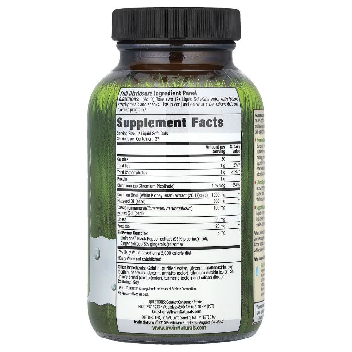 Irwin Naturals 3 in 1 Carb Blocker Max Strength 75 Capsules