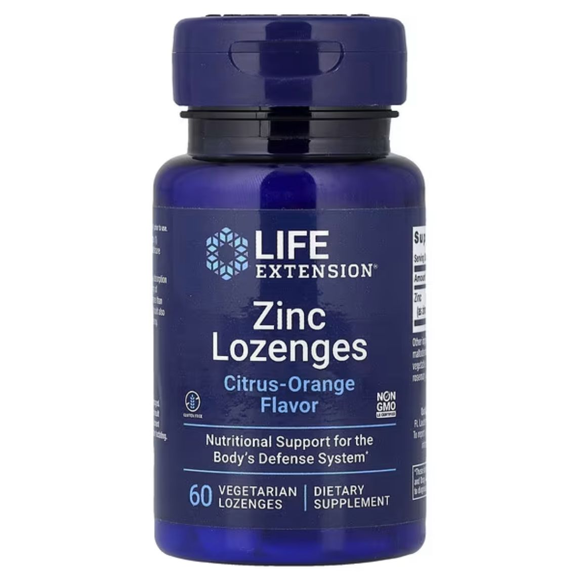 Life Extension Zinc Lozenges, 60 Vegetarian Lozenges Citrus-Orange Flavour