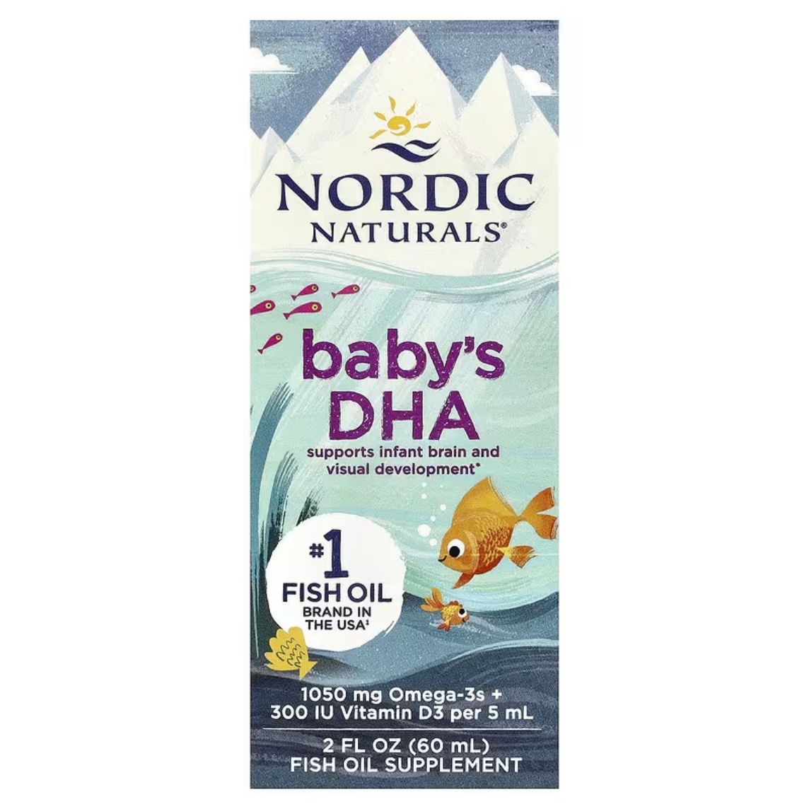 Nordic Naturals Baby's DHA Cod Liver Oil + D3 60ml **CLEARANCE UBD 10/2026**