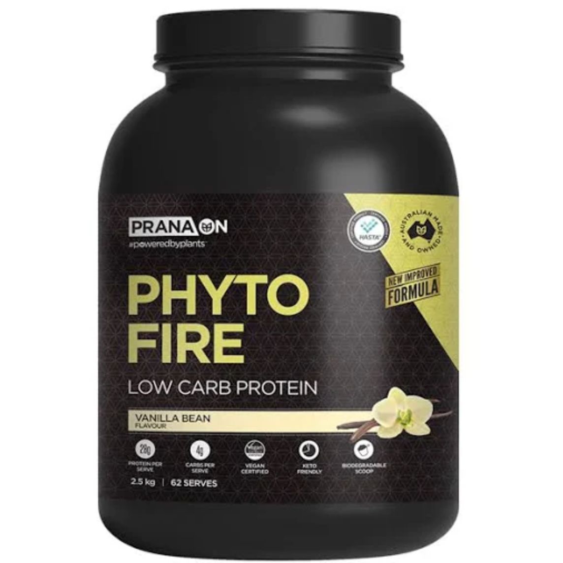 PranaON Phytofire Protein 2.5kg Vanilla Bean **CLEARANCE DENTED TUB**