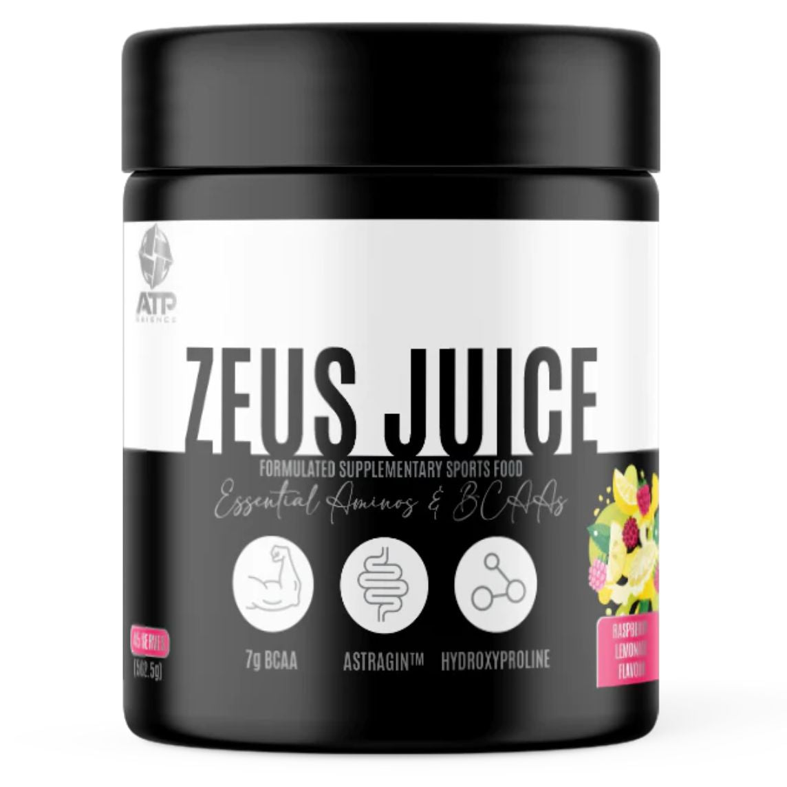 ATP Science Zeus Juice Aminos EAA & BCAAs Raspberry Lemonade 45 Serves