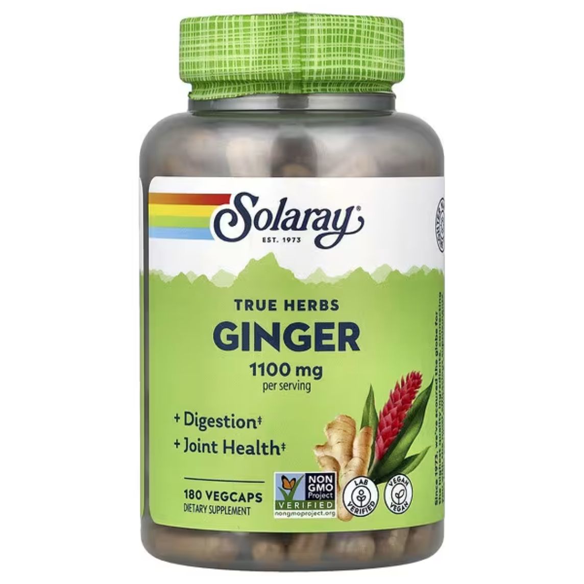 Solaray Ginger 550 mg 180 Vege Capsules