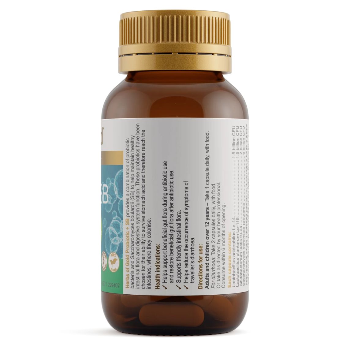 Herbs of Gold Probiotic + SB 30 Capsules