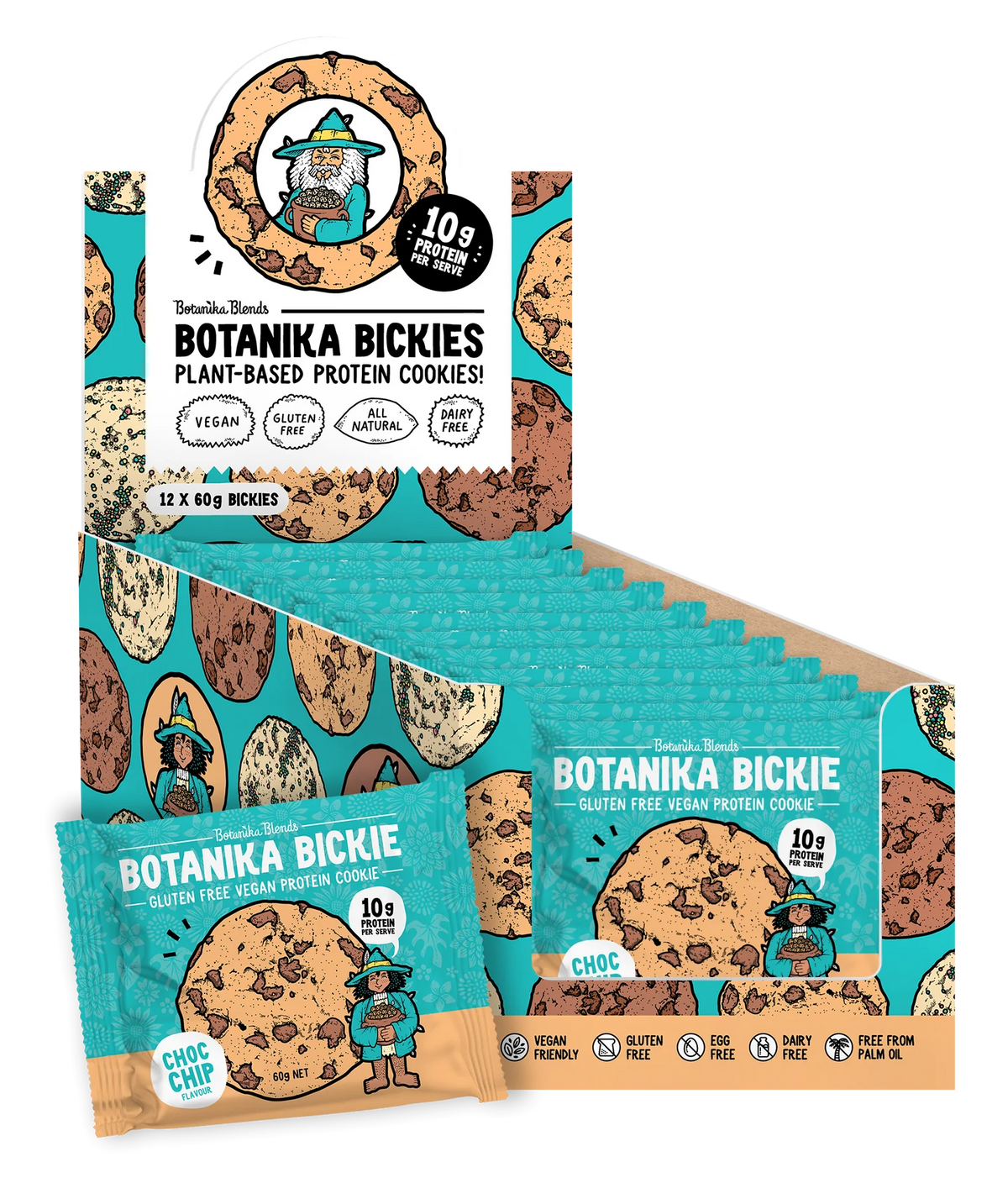 Botanika Blends Bickies 12 x 60g Serves Choc Chip