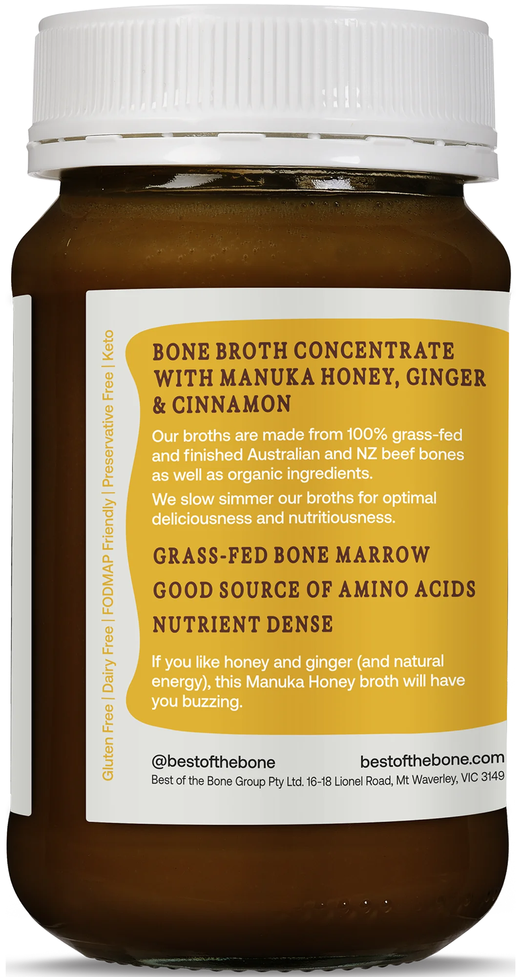 Best of the Bone Beef Bone Broth Organic Manuka Honey 390 g