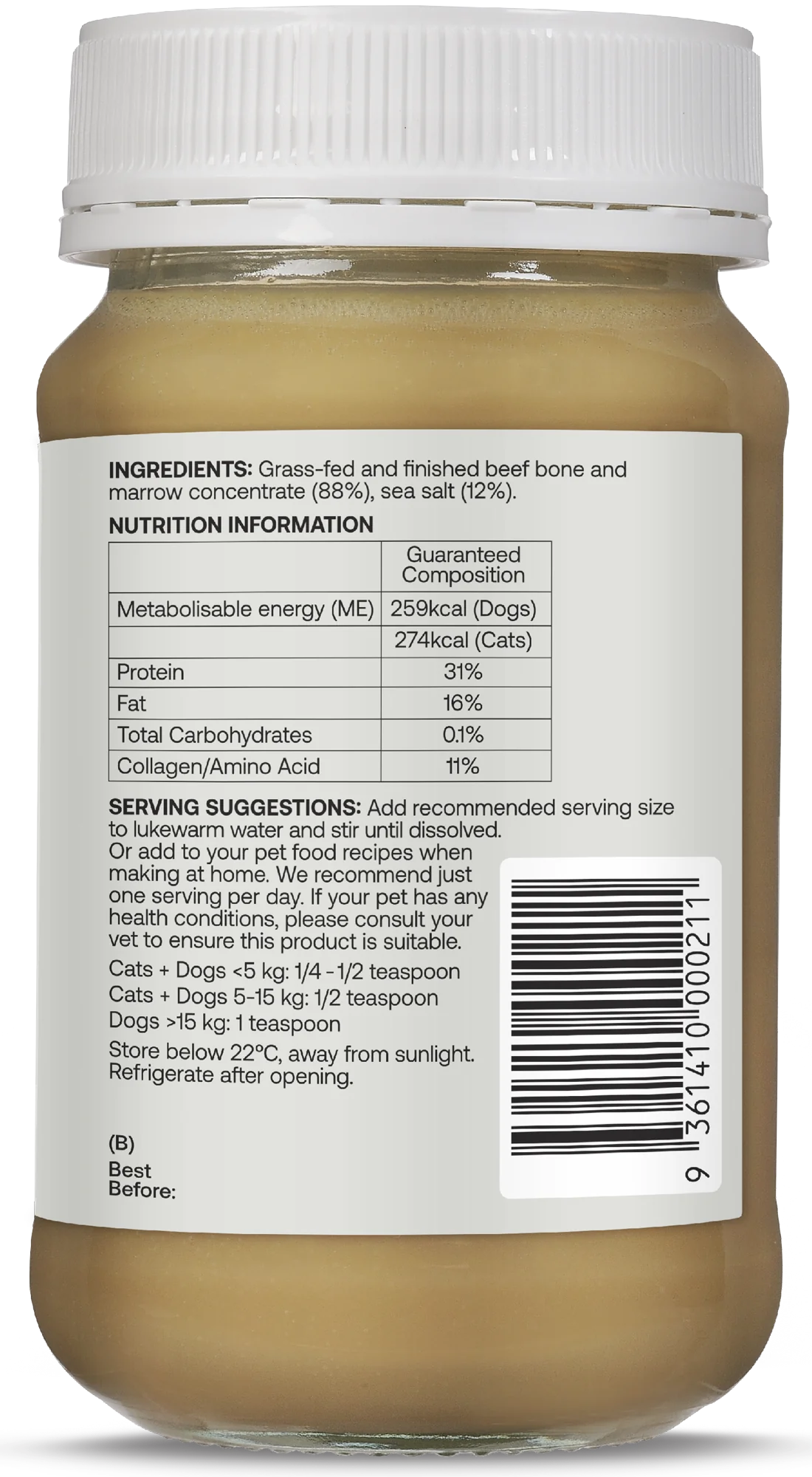 Best of the Bone Broth For Pets Original 375 g
