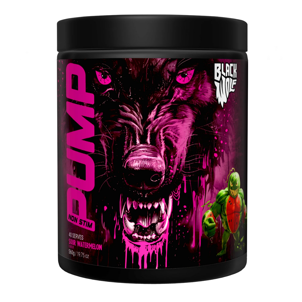 Black Wolf Pump Non Stim Pre-Workout Sour Watermelon (40 Serves)