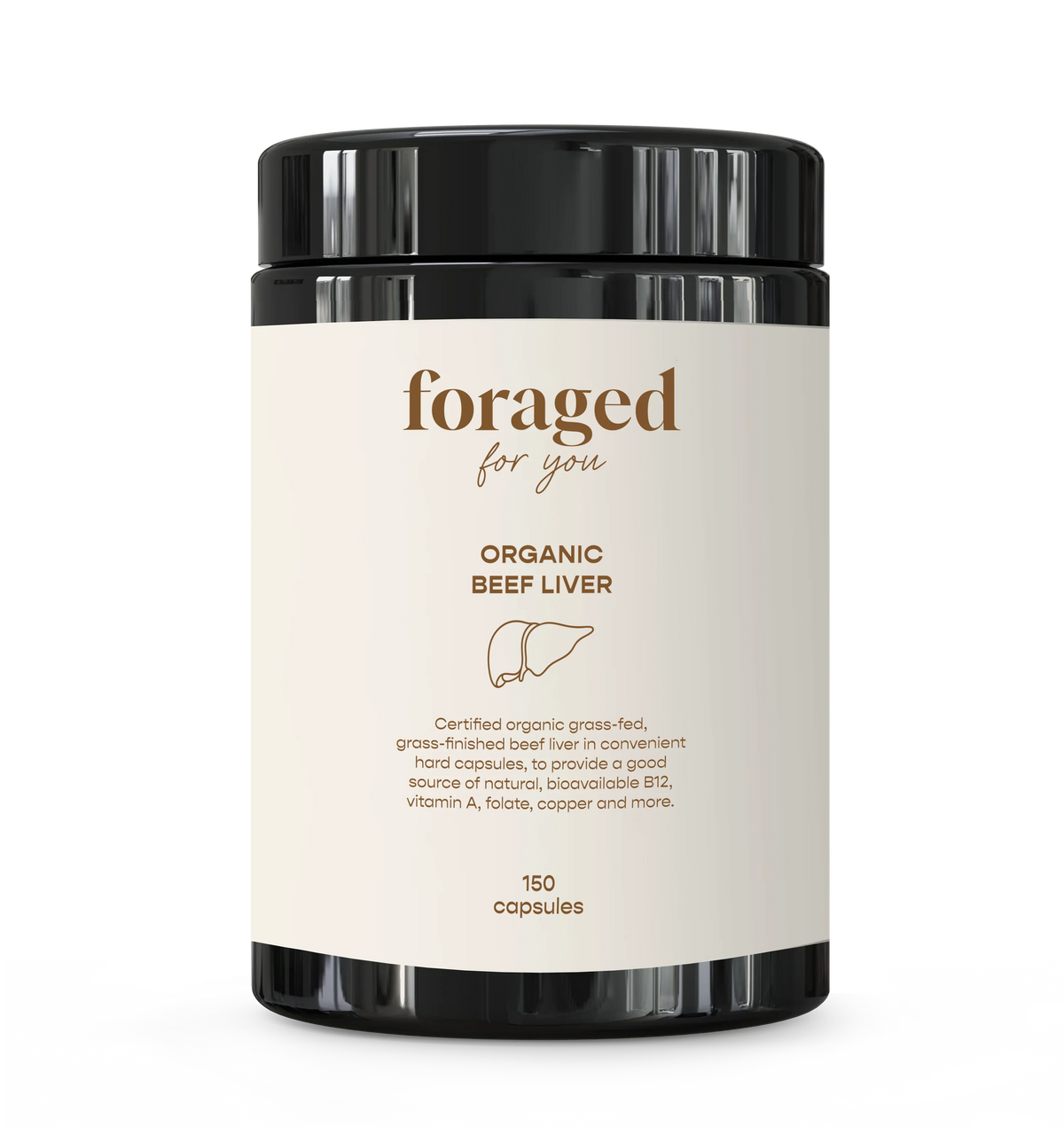 Foraged For You Organic Beef Liver Capsules 150 Caps