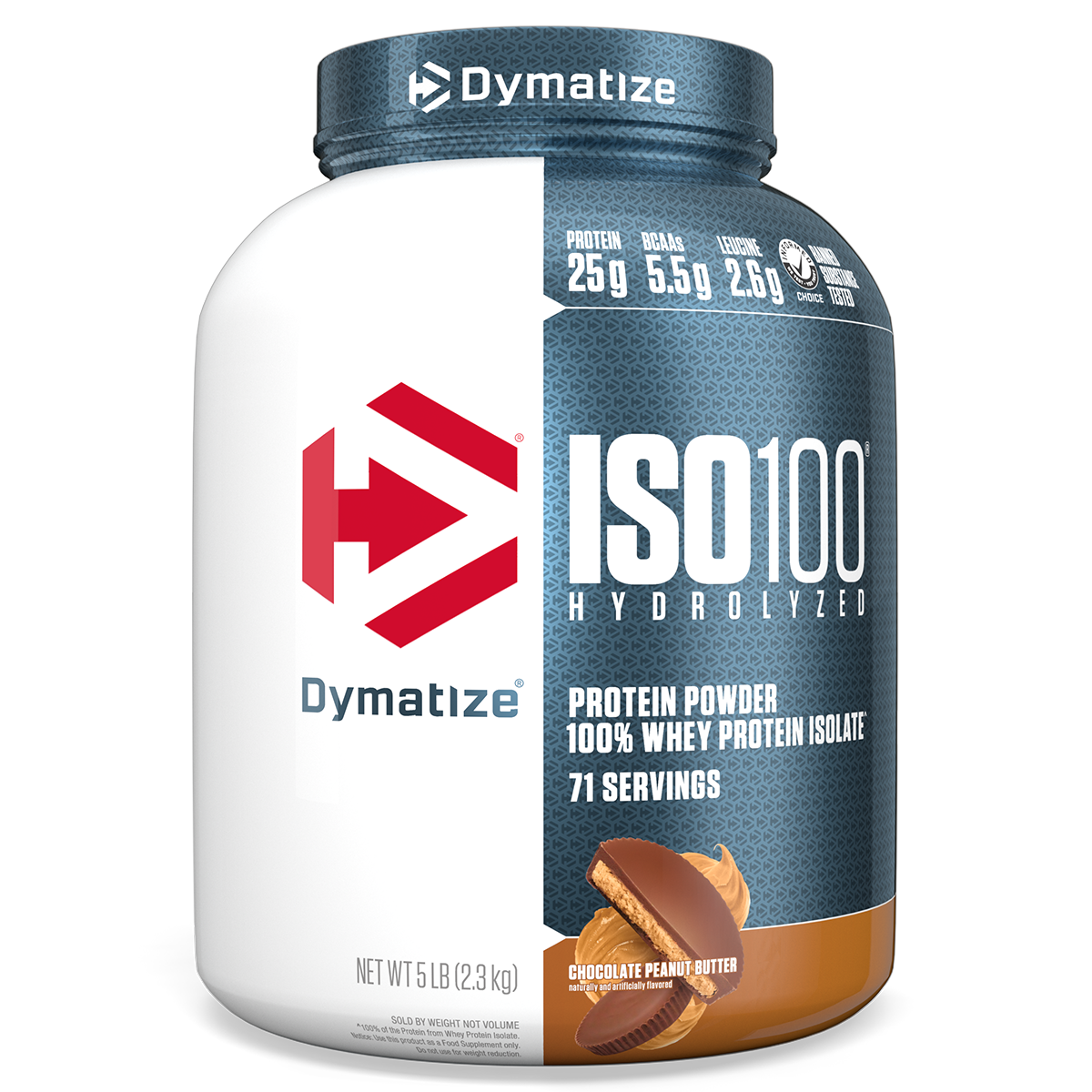 Dymatize ISO100 100% Hydrolyzed Whey Protein Isolate, Chocolate Peanut Butter 2.3kg/5lb