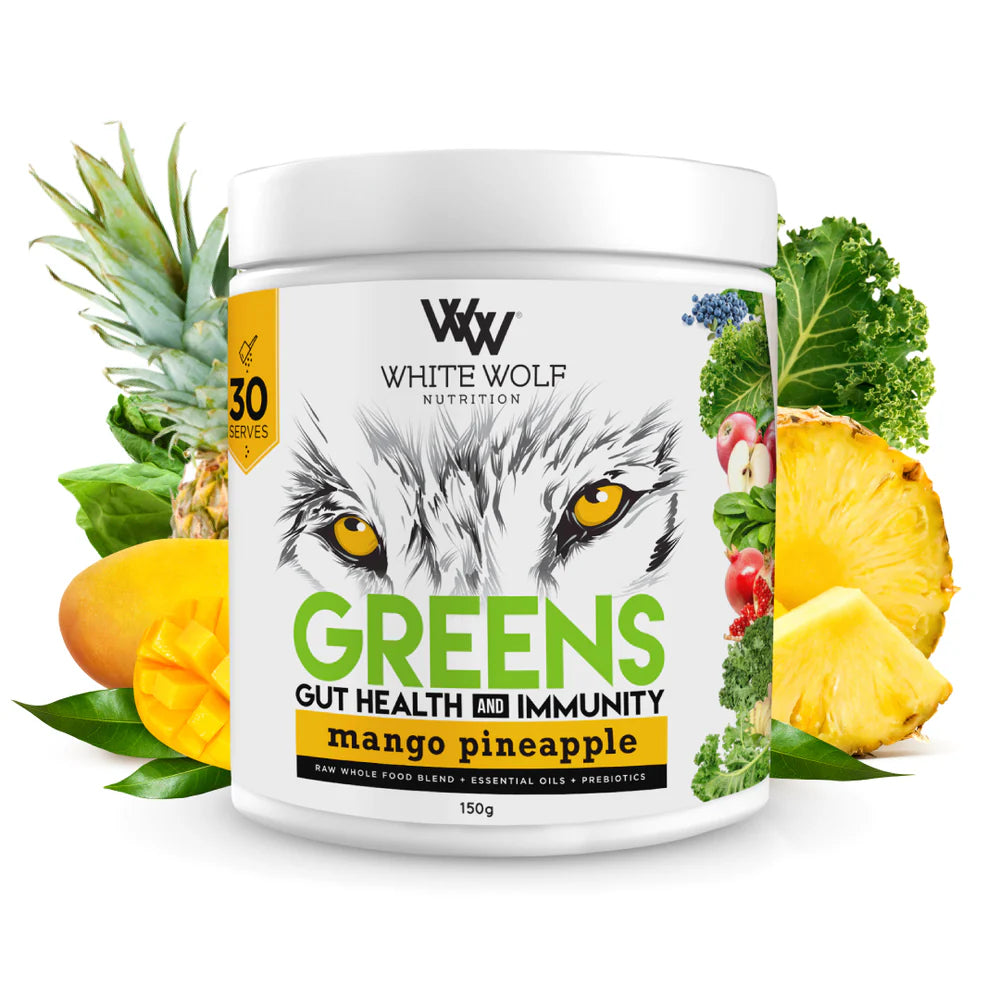 White Wolf Greens Gut Health And Immunity Mango Pineapple 150g