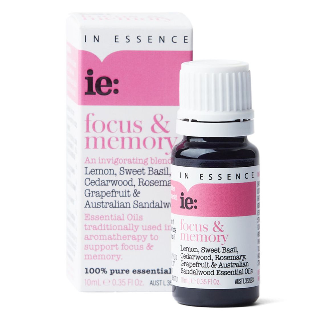 In Essence Focus & Memory Pure Essential 10ml Oil