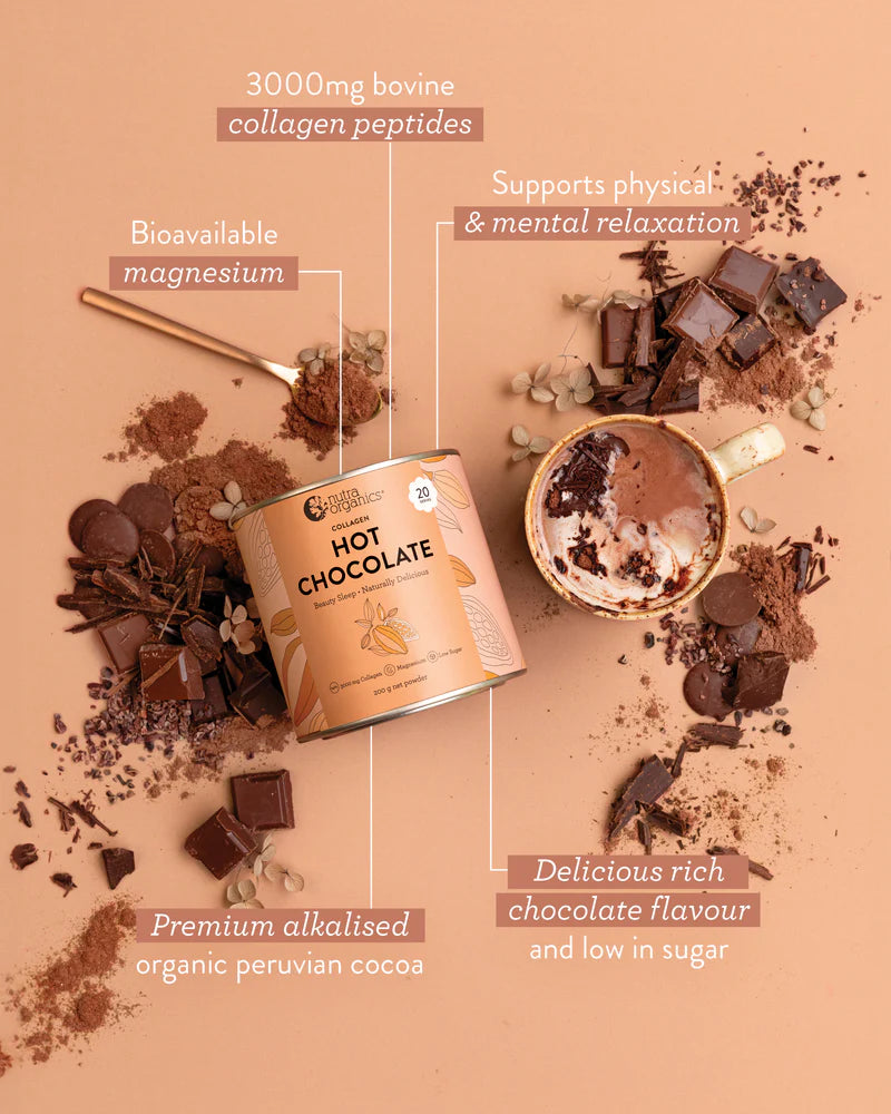 Nutra Organics Collagen Hot Chocolate 200g (20 Serves)