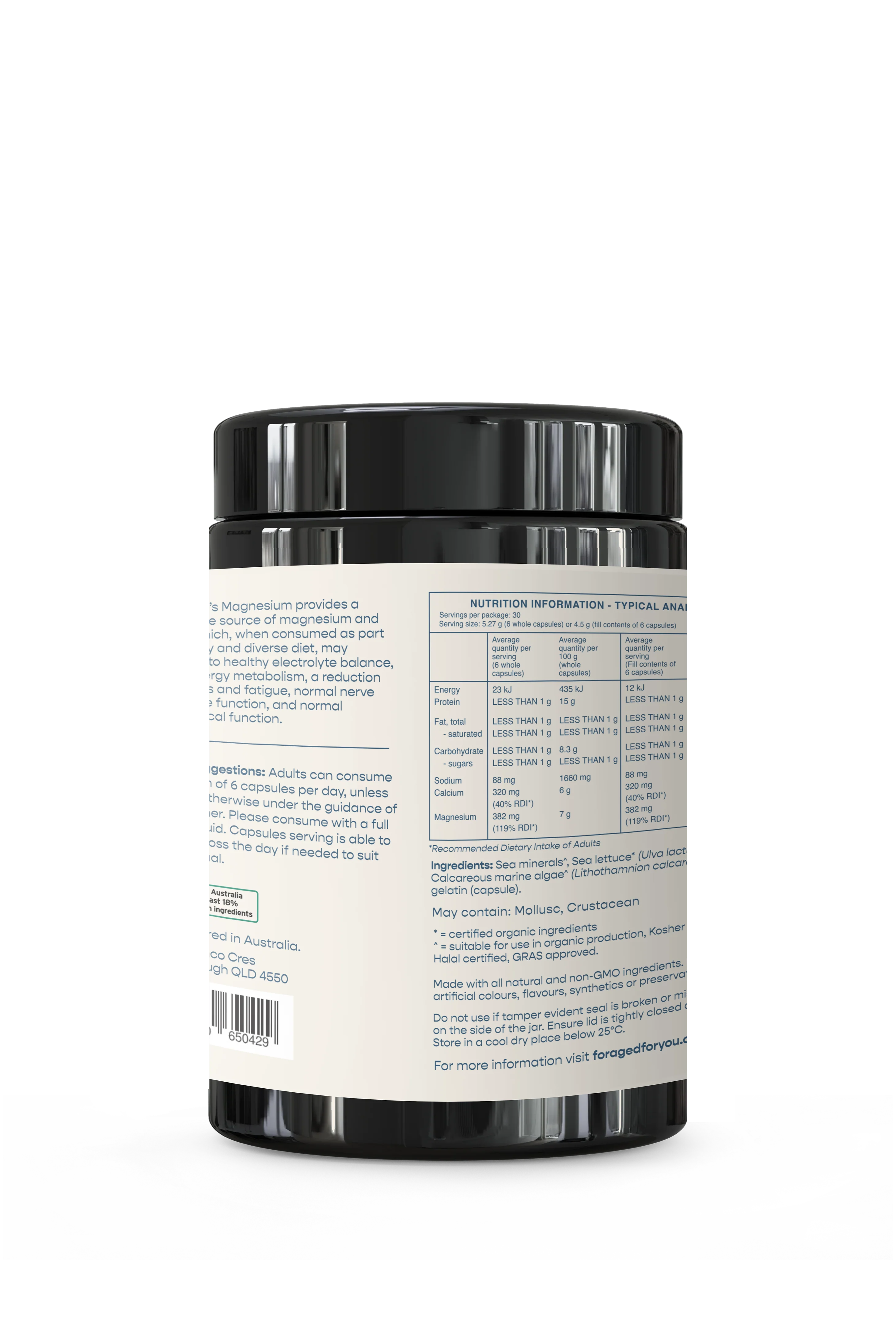 Foraged For You The Oceans Magnesium 180 Capsules