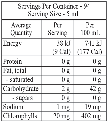 Nature's Sunshine Liquid Chlorophyll 946ml