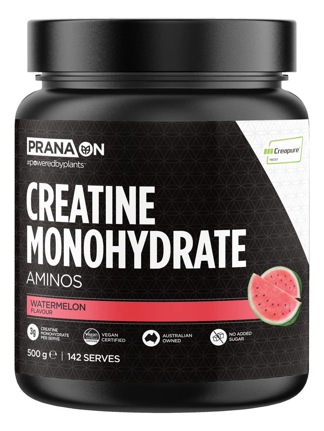PranaON Creatine Monohydrate 500g Watermelon 142 Serves