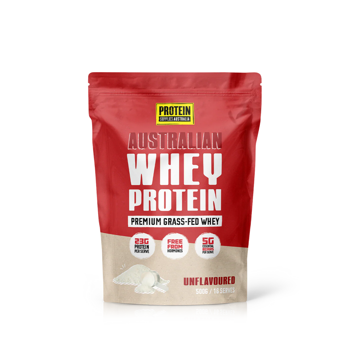 Protein Supplies Australia Pure Whey Protein Isolate Powder 500 g Unflavoured