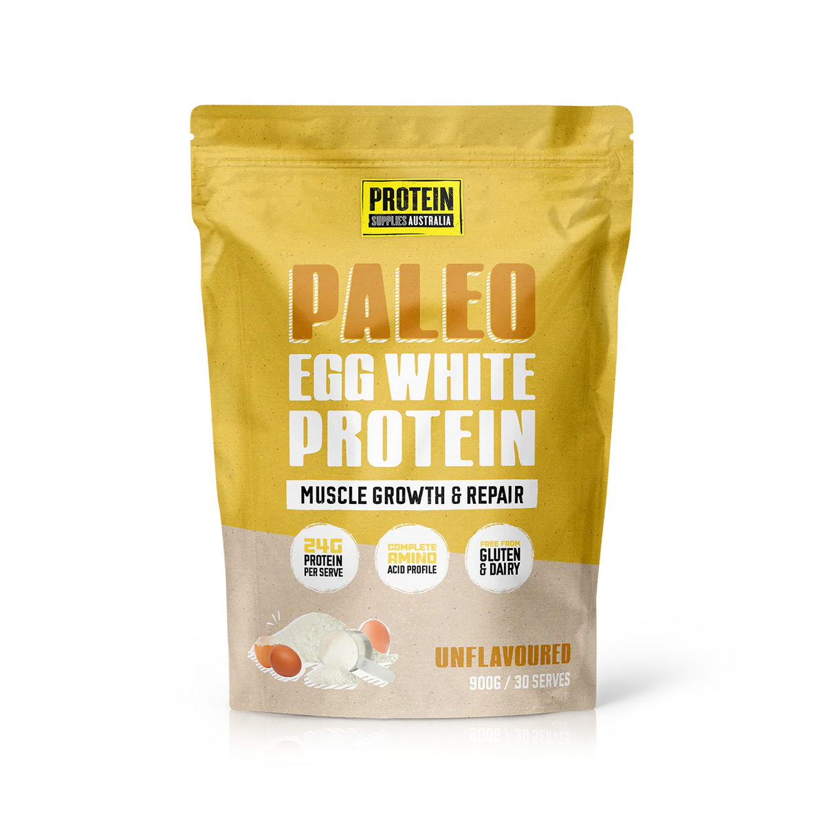 Protein Supplies Australia Egg White Protein Powder Unflavoured 900g