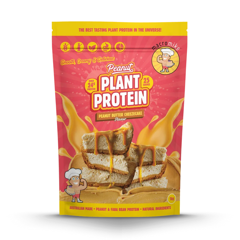 Macro Mike Plant Protein Peanut Butter Cheezecake Flavour Protein Powder 1 kg