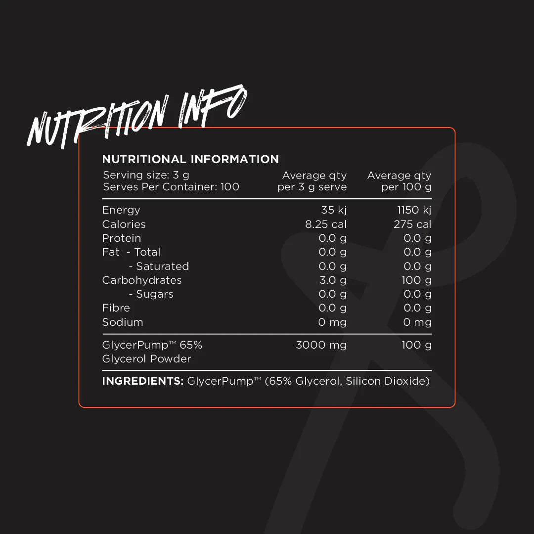 Switch Nutrition Glycerol Powder 300g 100 Serves