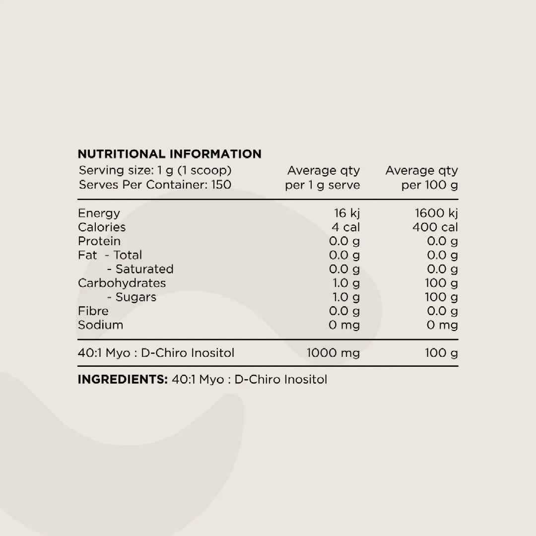 Switch Nutrition Inositol 40:1 MYO : D-Chiro Inositol, 150g