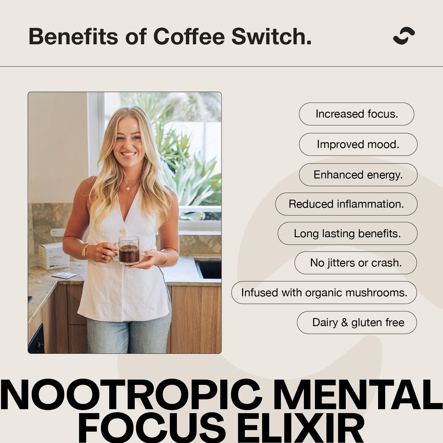 Switch Nutrition Coffee Switch Espresso Mental Focus Elixir Powder 150 g