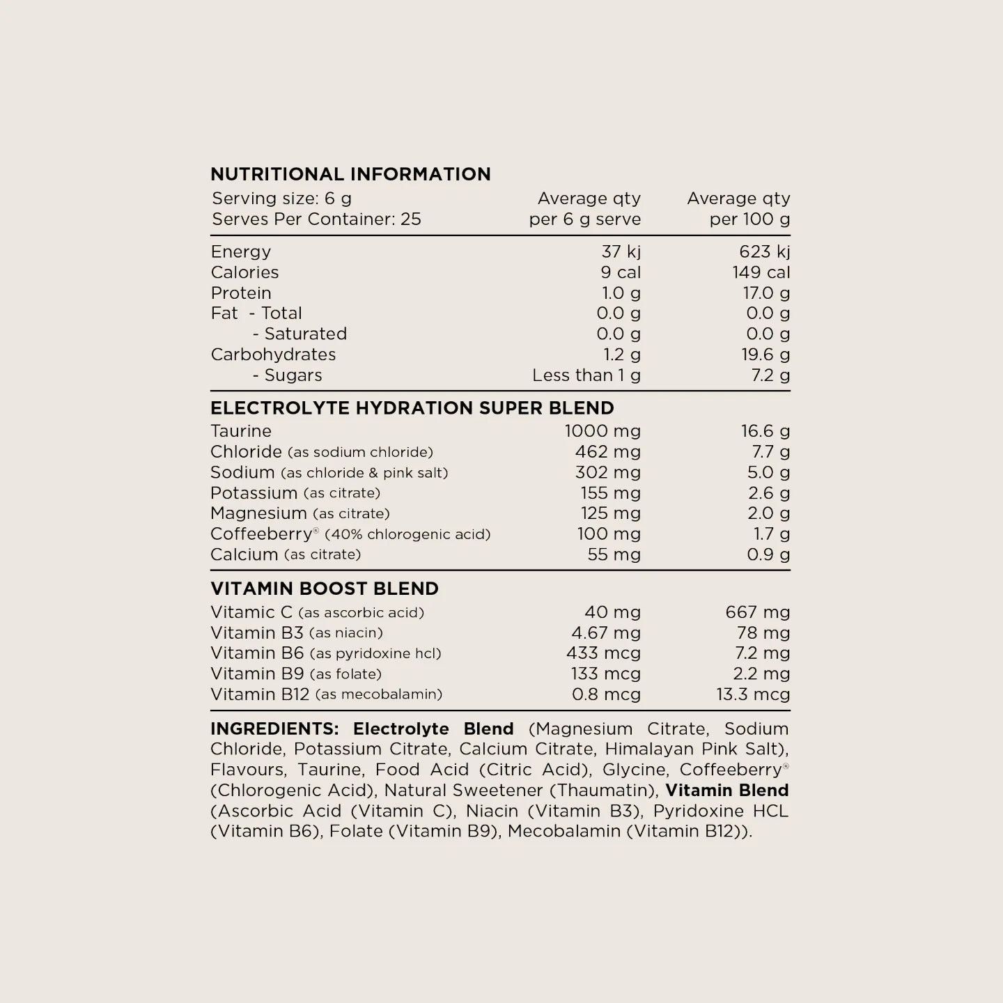 Switch Nutrition Hydrate 25 Serves Mango Passionfruit