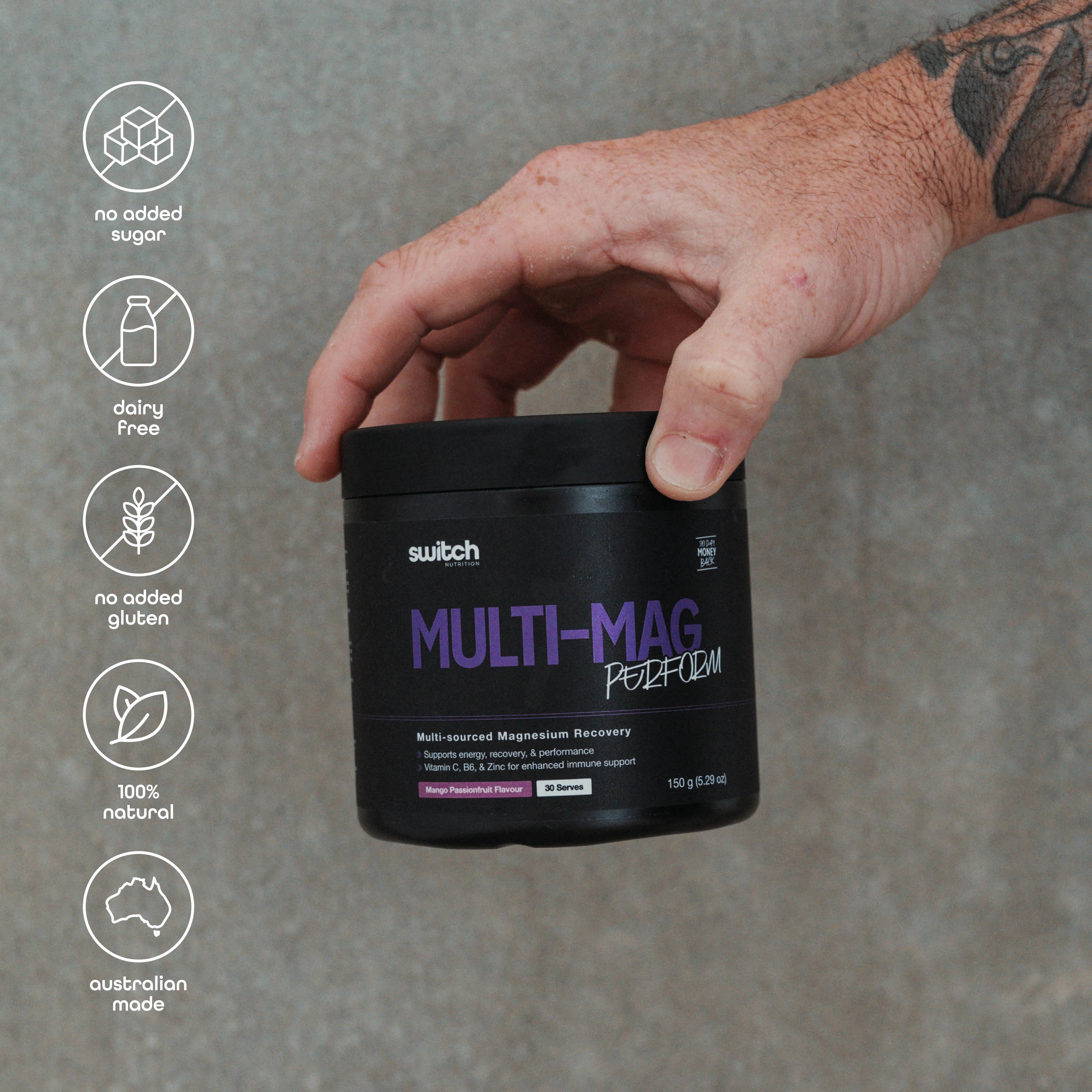 Switch Nutrition Multi-Mag Perform Mango Passionfruit 150g