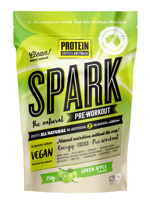 Protein Supplies Australia Spark Pre-Workout Green Apple 250 g
