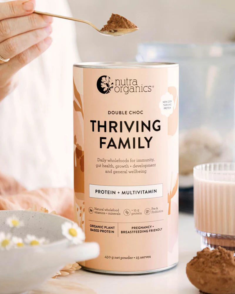 Nutra Organics Thriving Family Protein 1kg Double Choc