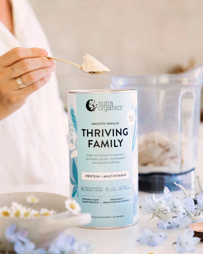 Nutra Organics Thriving Family Protein Smooth Vanilla 450g
