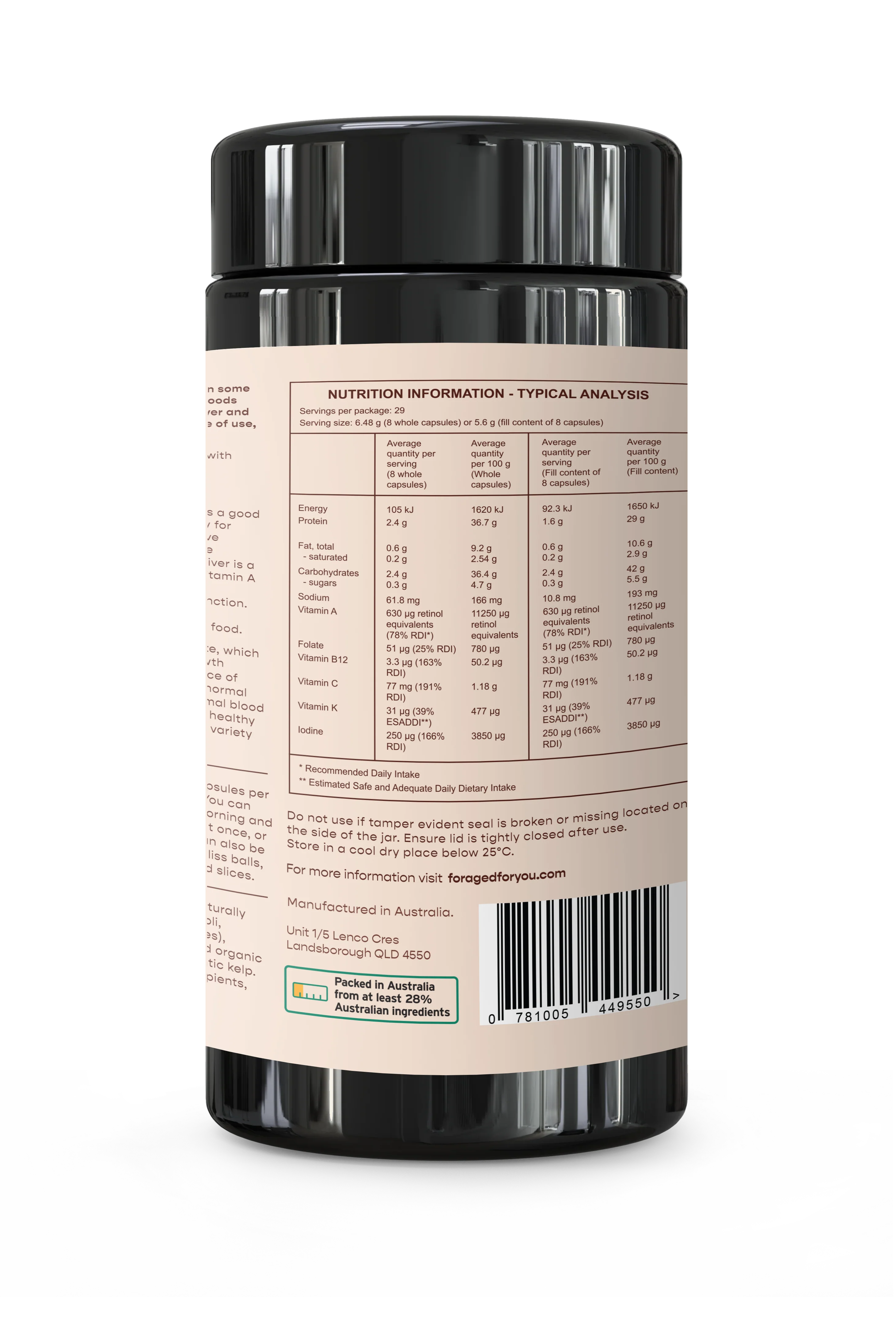 Foraged For You Mothers Blend 232 Capsules