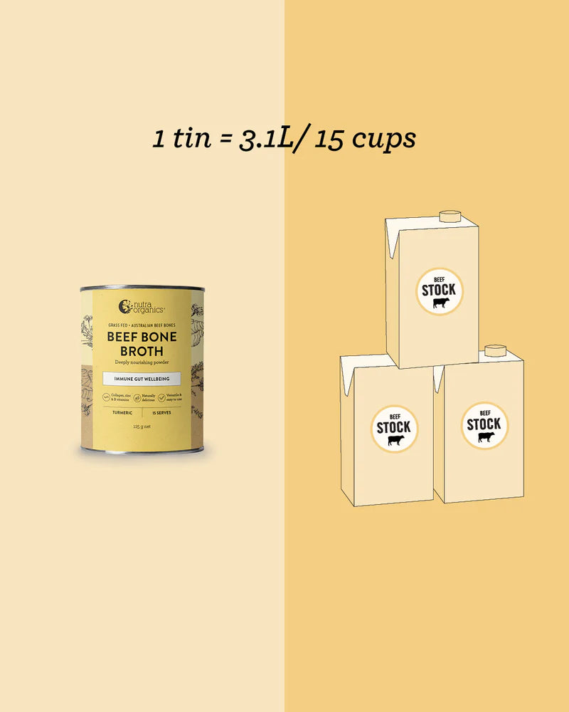 Nutra Organics Beef Bone Broth Turmeric 125g