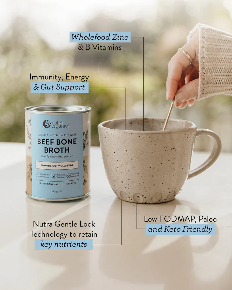Nutra Organics Beef Bone Broth Hearty Original 125g