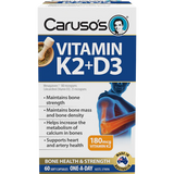 Caruso's Natural Health Vitamin K2 + D3 60 Capsules